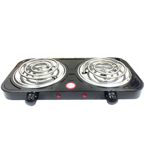 Плита для розпалу вугілля на дві конфорки Hot Plate 2000W Black