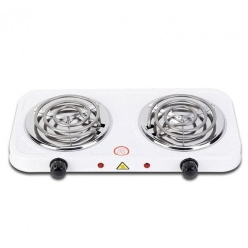 Плита для розпалу вугілля на дві конфорки Hot Plate 2000W White