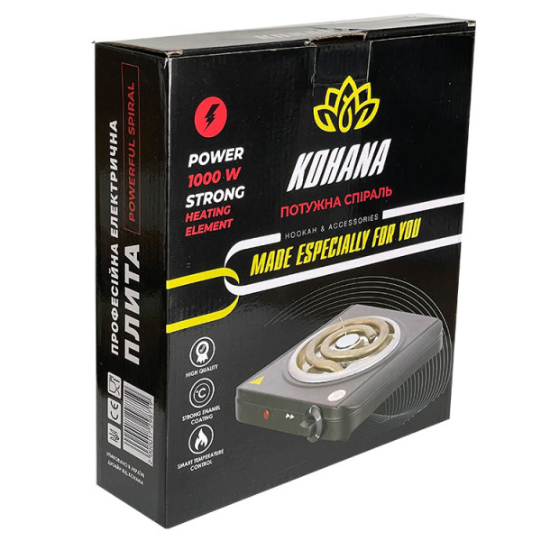 Плита для розжига угля Kohana с широкой спиралью 1000W