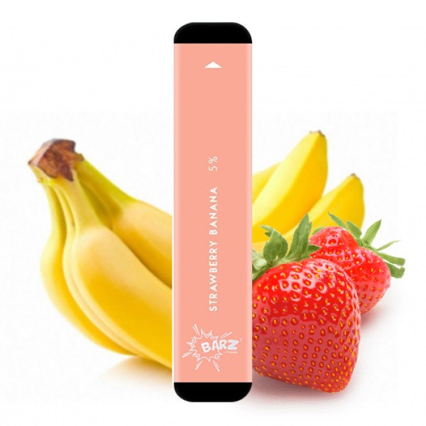 Одноразовая электронная сигарета BARZ Акциз Strawberry Banana (Клубника Банан) 300 puff