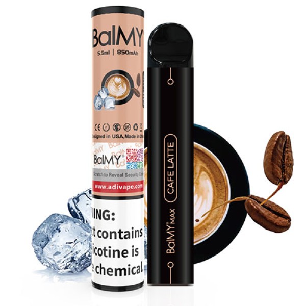 Одноразова електронна сигарета BalMY Max Café Latte (Кава Латте) 1500 puff