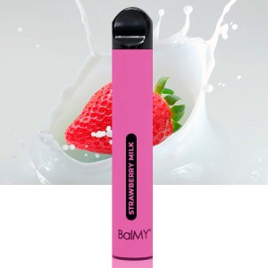 Одноразова електронна сигарета BalMY Strawberry Milk (Полуничне Молоко) 500 puff