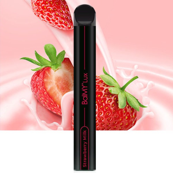 Одноразова електронна сигарета BalMY Lux Strawberry Milk (Полуничне Молоко) 800 puff