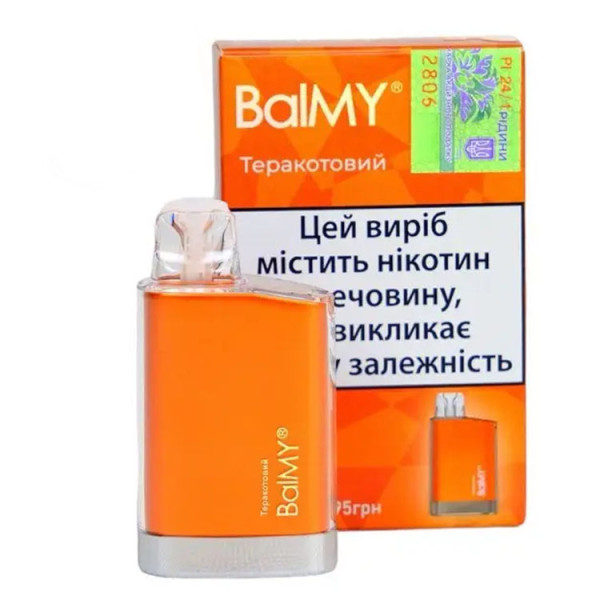 Одноразова електронна сигарета BalMY Crystal Акциз Терракотовый (Червоний Чай) 500 puff