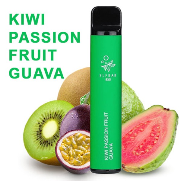 Одноразовая электронная сигарета ELF BAR Kiwi Passion Fruit Guava (Киви Маракуйя Гуава) 1500 puff