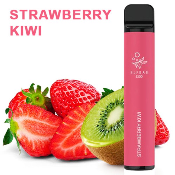 Одноразовая электронная сигарета ELF BAR Strawberry Kiwi (Клубника Киви) 1500 puff