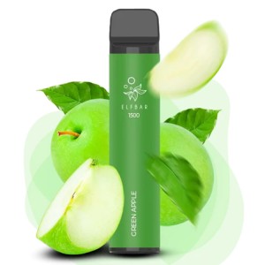 Одноразовая электронная сигарета ELF BAR Green Apple (Зеленое Яблоко) 1500 puff