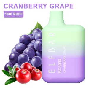 Одноразова електронна сигарета ELF BAR BC Акциз Cranberry Grapes (Журавлина Виноград) 3000 puff