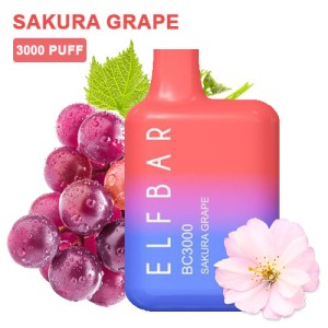 Одноразовая электронная сигарета ELF BAR BC Акциз Sakura Grapes (Сакура Виноград) 3000 puff