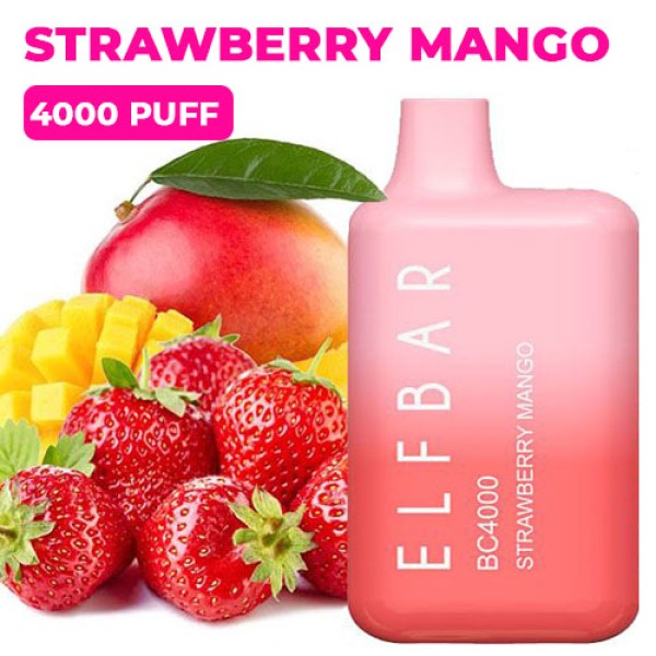 Одноразова електронна сигарета ELF BAR LE Strawberry Mango (Полуниця Манго) 4000 puff
