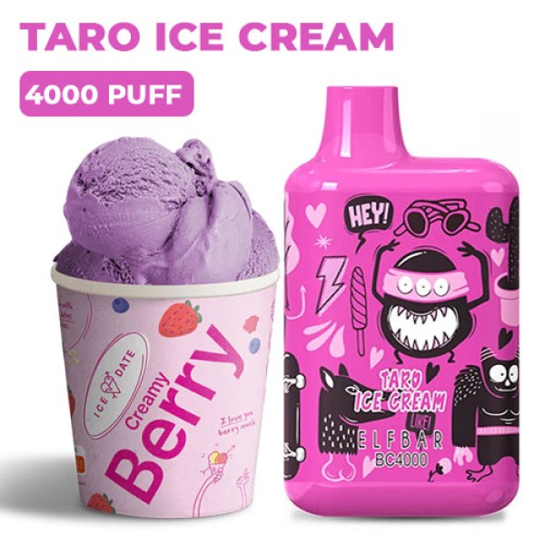 Одноразова електронна сигарета ELF BAR LE Taro Ice Cream (Морозиво Таро) 4000 puff