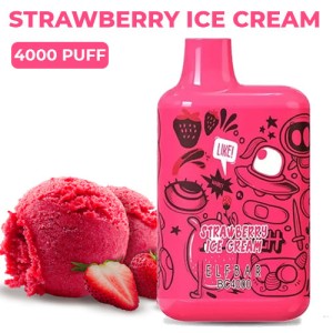 Одноразова електронна сигарета ELF BAR LE Strawberry Ice Cream (Полуничне Морозиво) 4000 puff