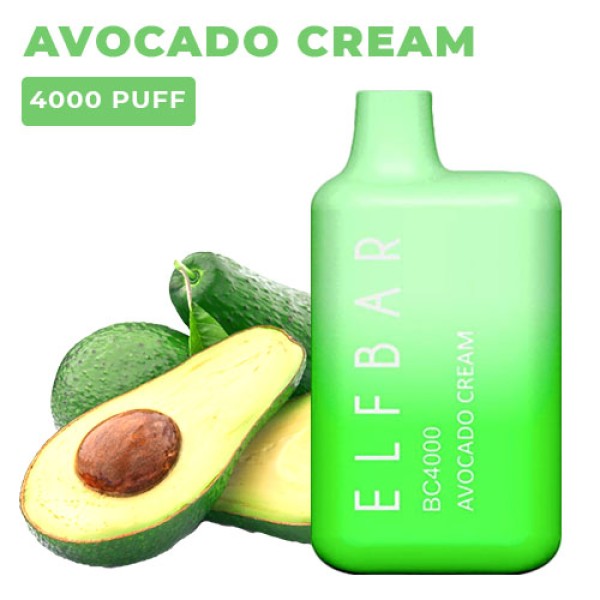 Одноразова електронна сигарета ELF BAR Avocado Cream (Авокадо Крем) 4000 puff