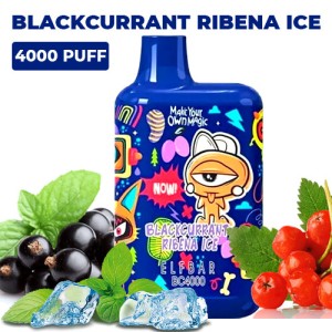 Одноразова електронна сигарета ELF BAR LE Blackcurrant Ribena Ice (Чорна Смородина Горобина Лід) 4000 puff