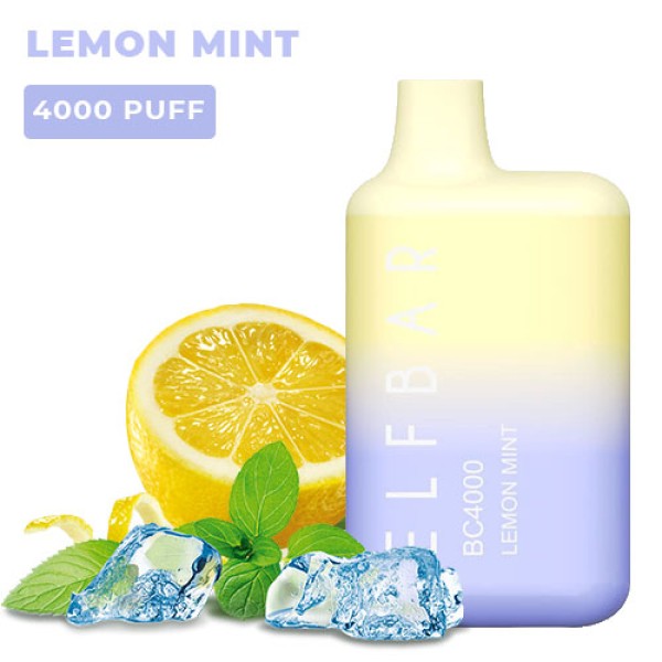 Одноразовая электронная сигарета ELF BAR BC Акциз Lemon Mint (Лимон Мята) 4000 puff