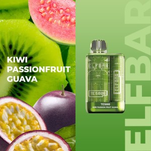 Одноразова електронна сигарета ELF BAR TE Акциз Kiwi Passion Fruit Guava (Ківі Маракуя Гуава) 5000 puff