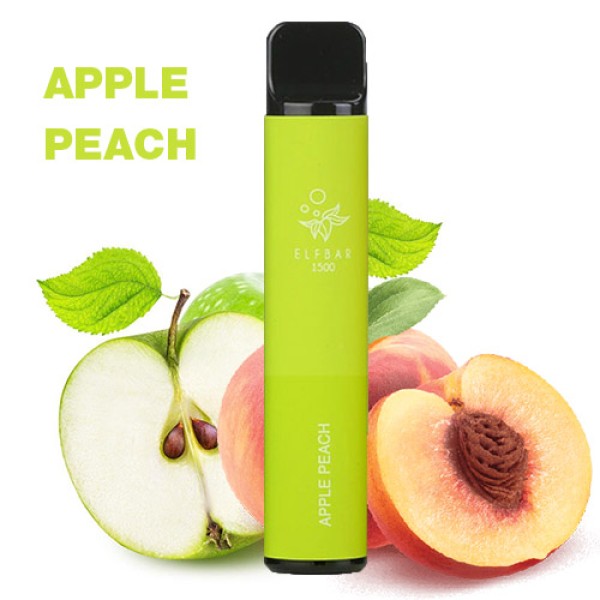 Одноразовая электронная сигарета ELF BAR Apple Peach (Яблоко Персик) 1500 puff