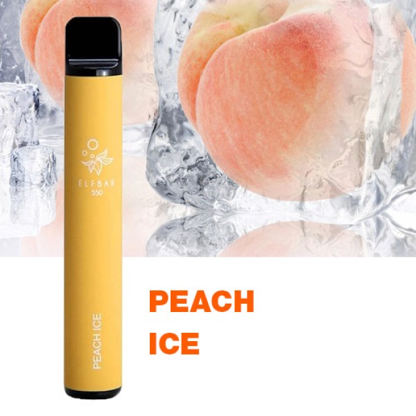 Одноразова електронна сигарета ELF BAR Акциз Peach Ice (Персик Лід) 800 puff