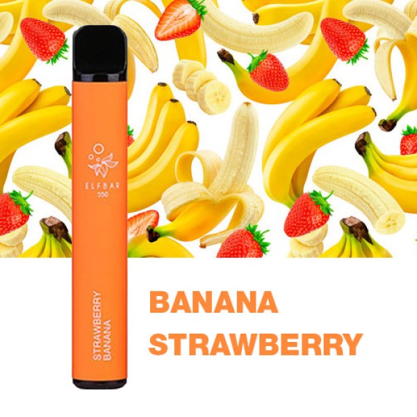 Одноразова електронна сигарета ELF BAR Banana Strawberry (Банан Полуниця) 800 puff