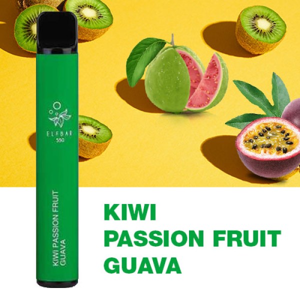 Одноразова електронна сигарета ELF BAR Акциз Kiwi Passion Fruit Guava (Ківі Маракуя Гуава) 800 puff