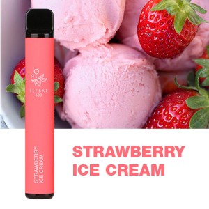 Одноразова електронна сигарета ELF BAR Strawberry Ice Cream (Полуничне Морозиво) 800 puff