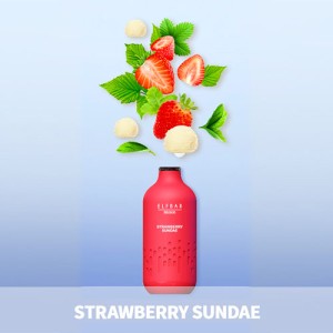 Одноразова електронна сигарета ELF BAR BB Strawberry Sundae (Полуничне Морозиво) 3000 puff
