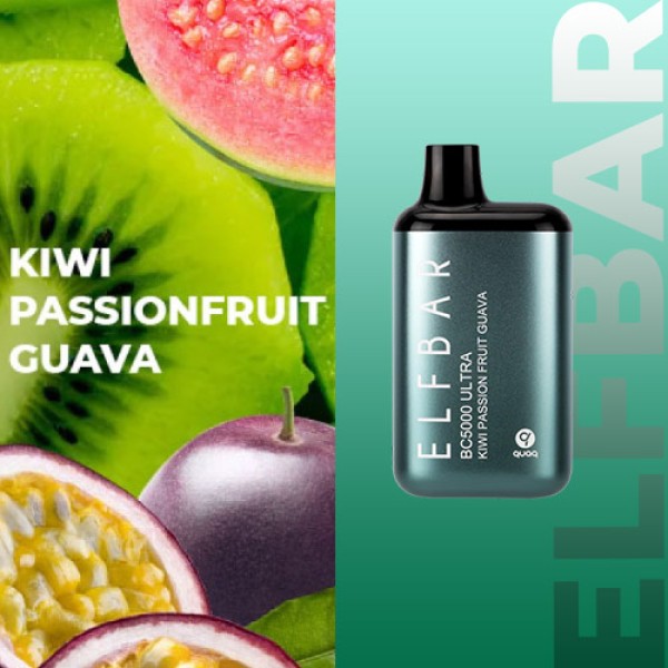Одноразовая электронная сигарета ELF BAR BC Kiwi Passion Fruit Guava (Киви Маракуйя Гуава) 5000 puff