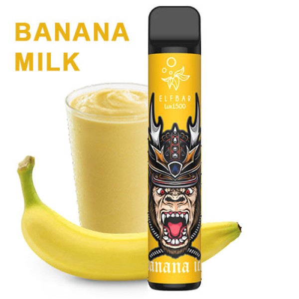 Одноразова електронна сигарета ELF BAR LUX Banana Milk (Бананове Молоко) 1500 puff