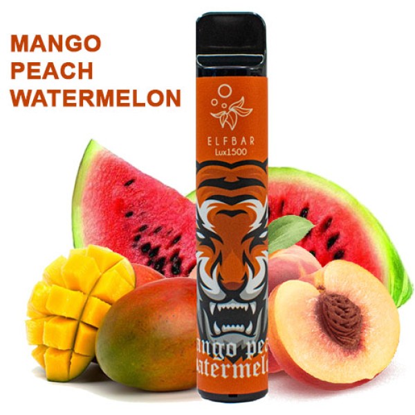 Одноразова електронна сигарета ELF BAR LUX Mango Peach Watermelon (Манго Персик Кавун) 1500 puff
