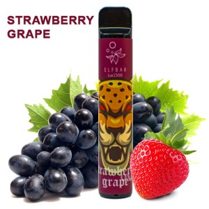 Одноразова електронна сигарета ELF BAR LUX Strawberry Grape (Полуниця Виноград) 1500 puff