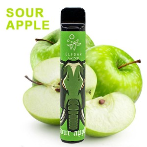 Одноразовая электронная сигарета ELF BAR LUX Sour Apple (Кислое Яблоко) 1500 puff