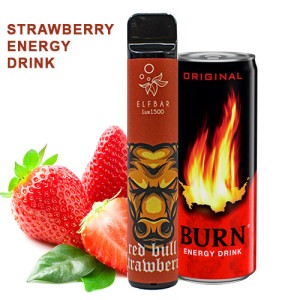 Одноразова електронна сигарета ELF BAR LUX Strawberry Energy Drink (Полуничний Енергетик) 1500 puff