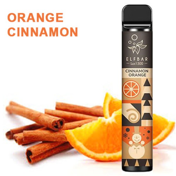 Одноразова електронна сигарета ELF BAR LUX Orange Cinnamon (Апельсин Кориця) 1500 puff