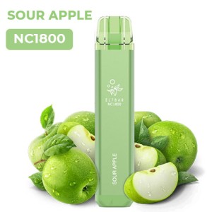 Одноразовая электронная сигарета ELF BAR Sour Apple (Кислое Яблоко) 1800 puff