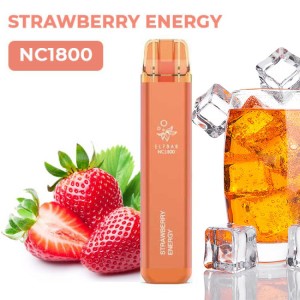 Одноразова електронна сигарета ELF BAR NC Акциз Strawberry Energy (Полуничний Енергетик) 1800 puff