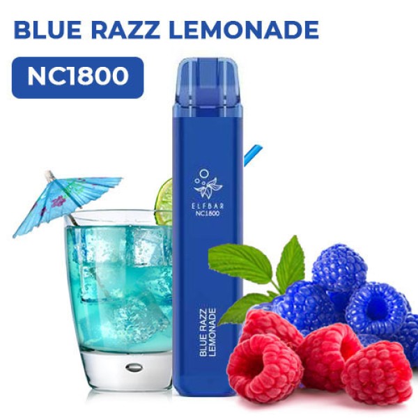 Одноразова електронна сигарета ELF BAR Blue Razz Lemonade (Голубина Малина Лимонад) 1800 puff