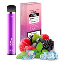 Одноразовая электронная сигарета HQD KING 52 Акциз Fresh Berries (Свежие Ягоды) 2000 puff