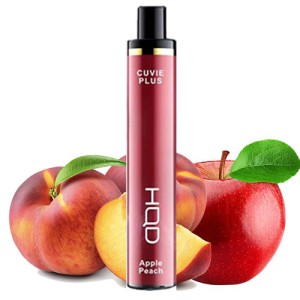 Одноразовая электронная сигарета HQD CUVIE PLUS Акциз Apple Peach (Яблоко Персик) 1200 puff