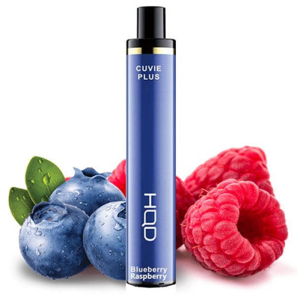 Одноразова електронна сигарета HQD CUVIE PLUS Акциз Blueberry Raspberry (Чорниця Малина) 1200 puff