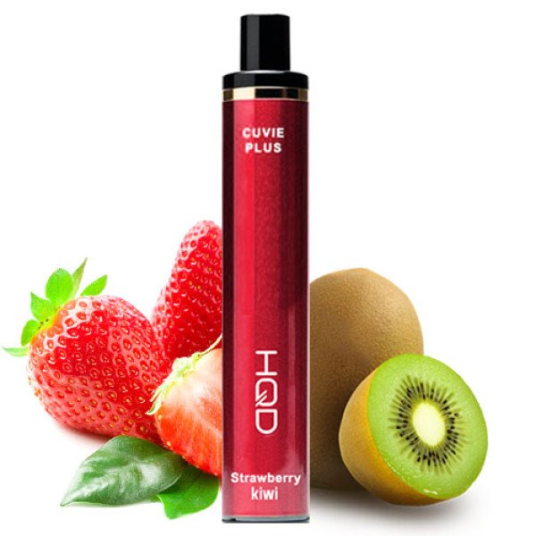 Одноразова електронна сигарета HQD CUVIE PLUS Акциз Strawberry Kiwi (Полуниця Ківі) 1200 puff