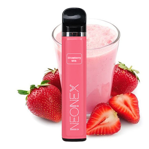 Одноразовая электронная сигарета NEONEX Акциз Strawberry Milk (Клубника Молоко)1500 puff