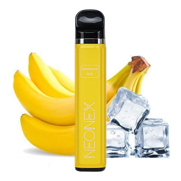 Одноразовая электронная сигарета NEONEX Акциз Banana Ice (Банан Лед)1500 puff