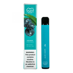 Одноразова електронна сигарета PUFF PLUS Aloe Grapes (Алое Виноград) 2% 800 puff