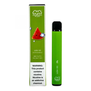 Одноразова електронна сигарета PUFF PLUS Watermelon Ice (Кавун з Холодком) 2% 800 puff