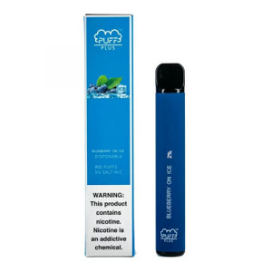 Одноразова електронна сигарета PUFF PLUS Blueberry Ice (Чорниця на Льоду) 2% 800 puff