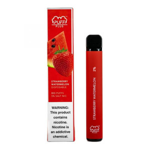 Одноразова електронна сигарета PUFF PLUS Strawberry Watermelon (Полуниця Кавун) 2% 800 puff