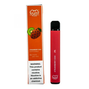 Одноразова електронна сигарета PUFF PLUS Strawberry Kiwi (Полуниця Ківі) 2% 800 puff