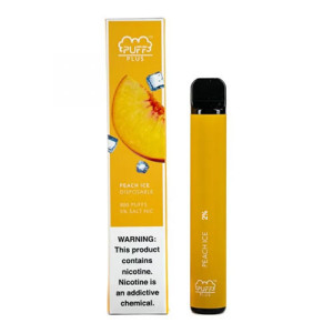 Одноразова електронна сигарета PUFF PLUS Ice Peach (Крижаний Персик) 2% 800 puff