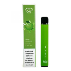 Одноразова електронна сигарета PUFF PLUS Ice Apple (Крижане Яблуко) 2% 800 puff