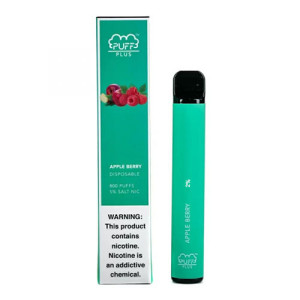 Одноразова електронна сигарета PUFF PLUS Apple Raspberries (Яблуко з малиною) 2% 800 puff